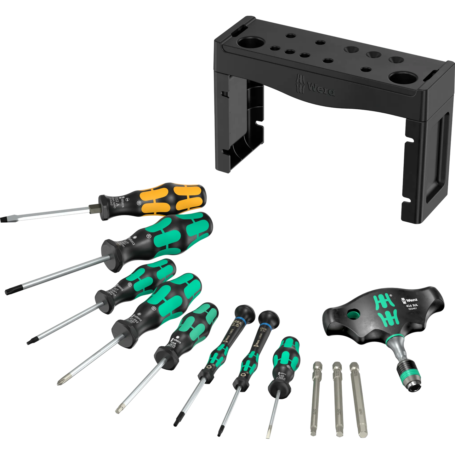 Wera Tool Rebel Shop Fahrrad Wartung Set mit Schraubendrehern, Bits und Halterung