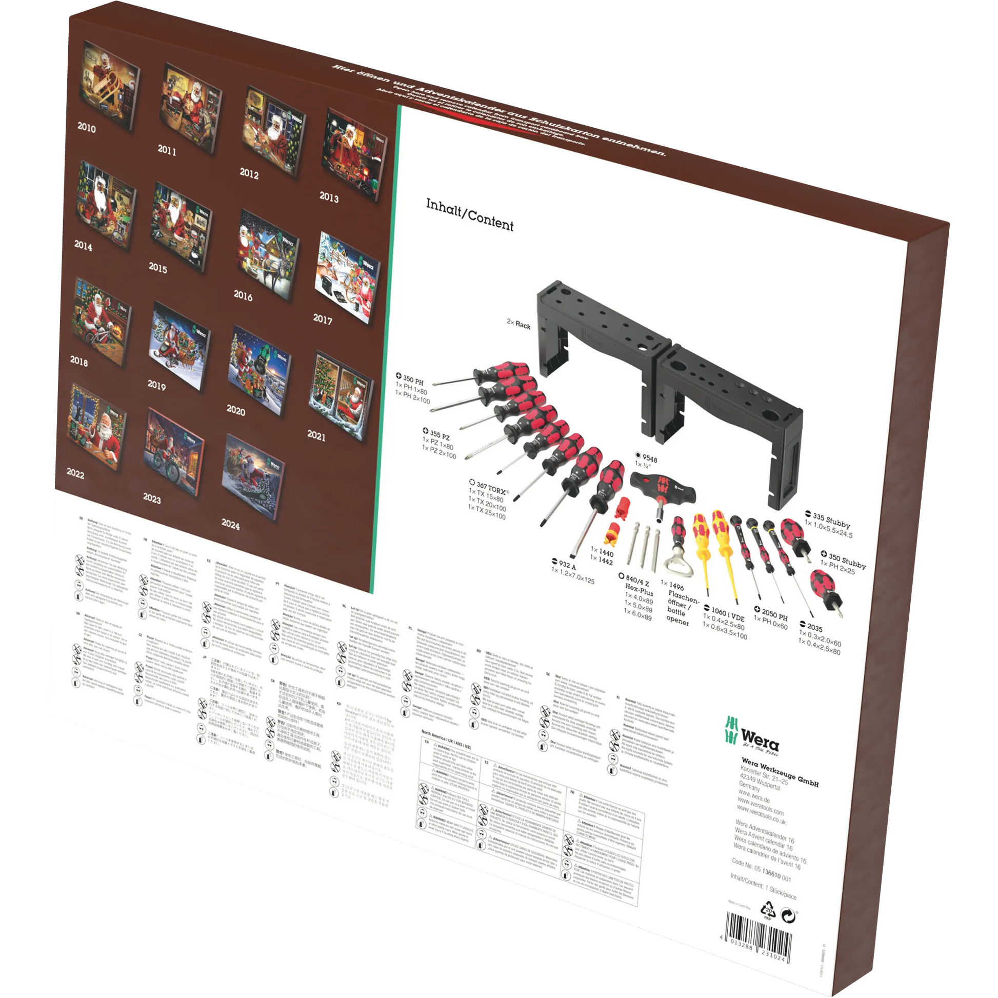 Wera Tool Rebel Shop Adventskalender Verpackung Rückseite