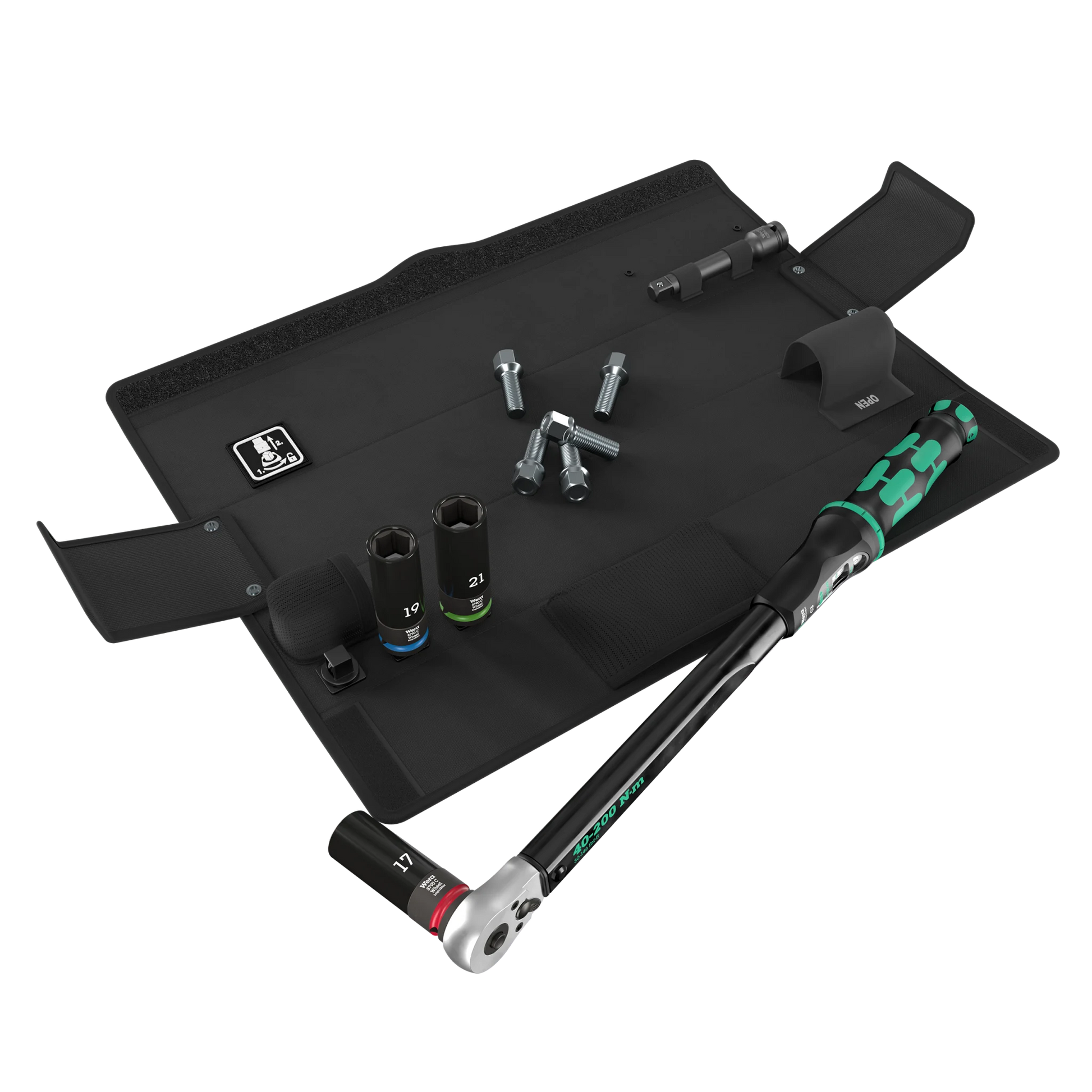 Wera Tool Rebel Shop KF Reifenwechsel Set Drehmomentschlüssel mit aufgesetzter Nuss Produktbild