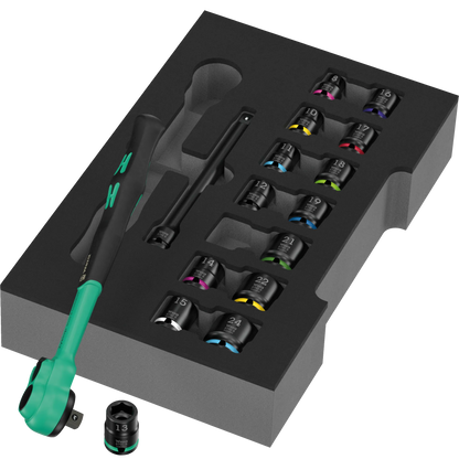 Zyklop Comfort Knarren Set 3/8 Zoll in Einlage