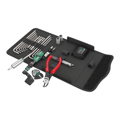 Wera Tool Rebel Gitarren Set Werkzeug mit aufgeklappter Tasche